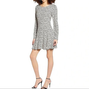 Row A Ivory Fit & Flare Floral Rayon Mini Dress S